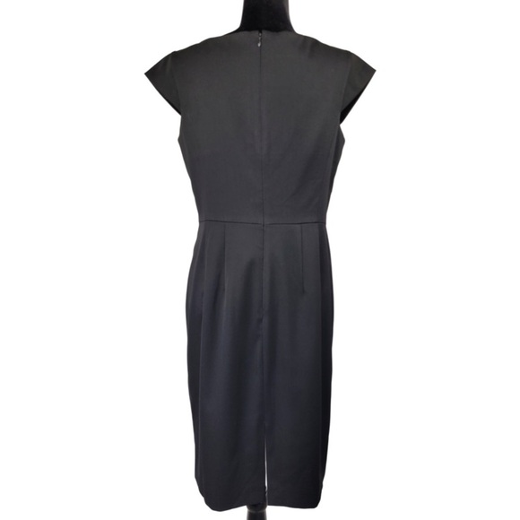 Anne Klein black midi short sleeve sheath stretch Dress size 10 - Picture 2 of 12